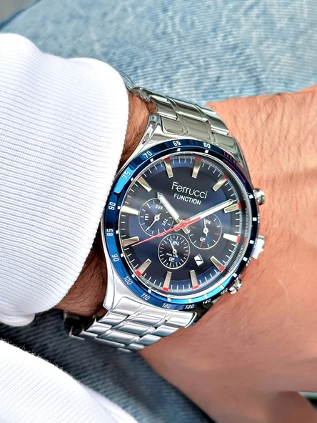 Ferrucci Function Çelik Kordon Erkek Kol Saati - Resim 5