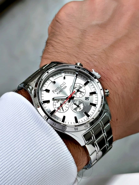 Ferrucci Function Çelik Kordon Erkek Kol Saati - Resim 6