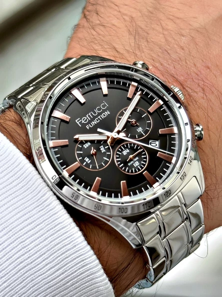 Ferrucci Function Çelik Kordon Erkek Kol Saati ürün görseli