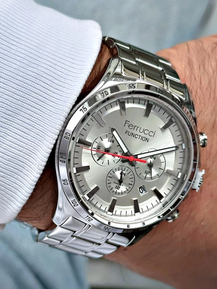 Ferrucci Function Çelik Kordon Erkek Kol Saati - Resim 5