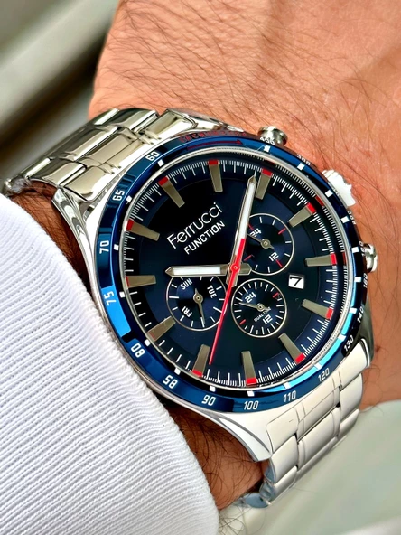 Ferrucci Function Çelik Kordon Erkek Kol Saati - Resim 6