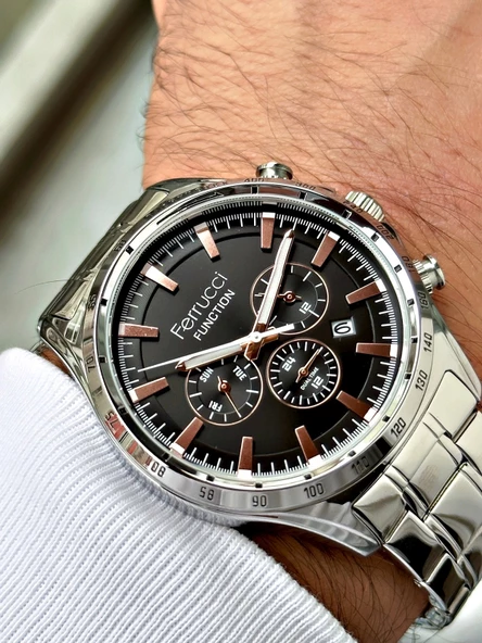 Ferrucci Function Çelik Kordon Erkek Kol Saati - Resim 4