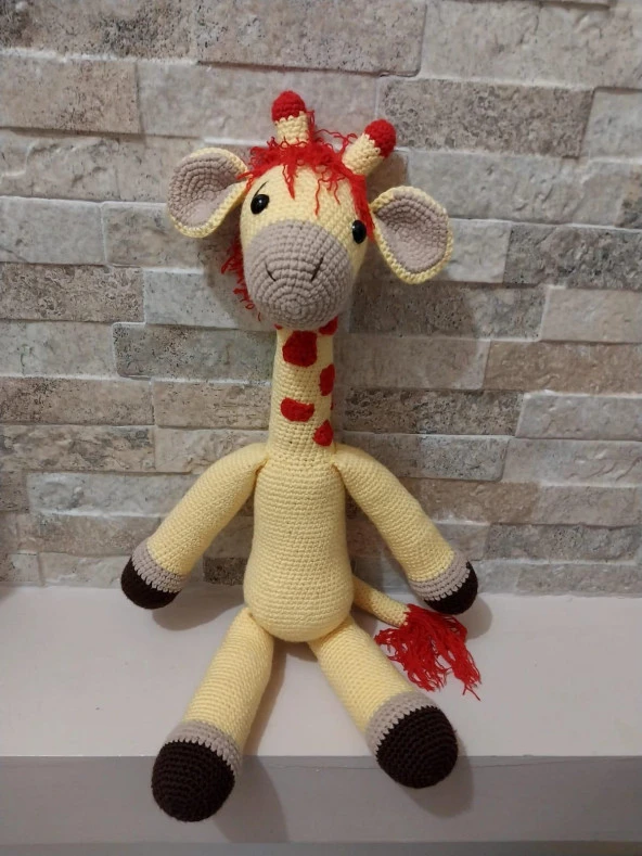 Benekli Zürafa Amigurumi Organik Oyuncak - 1