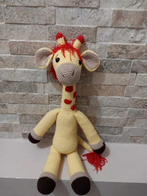 Benekli Zürafa Amigurumi Organik Oyuncak - 2