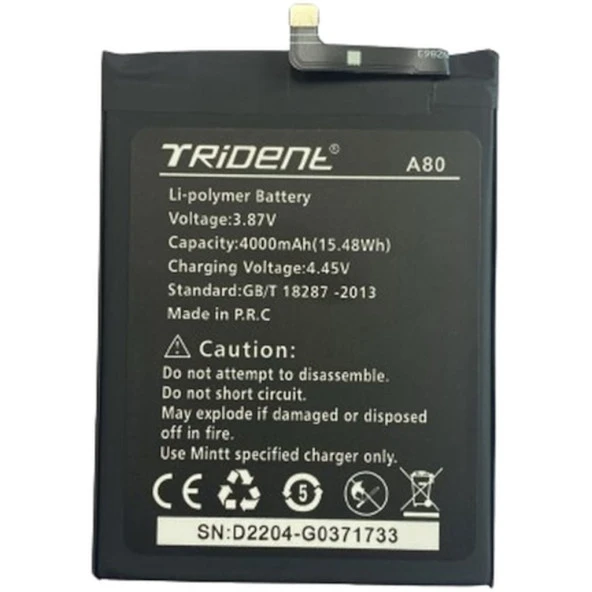 Trident A80 Pil Batarya 4000 Mah