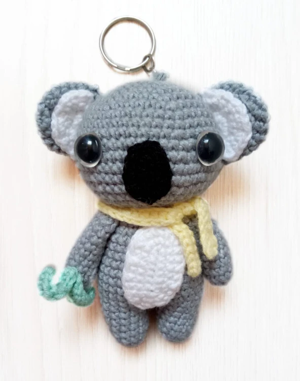Maskot Koala Amigurumi Anahtarlık Oyuncak - 1