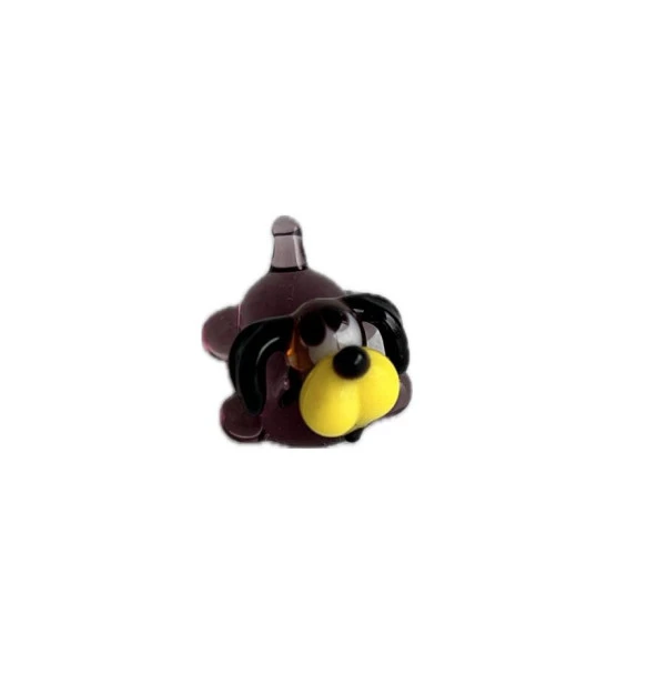 El Yapımı Mini Murano Cam Köpek Biblo A152-01