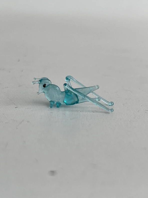El Yapımı Mini Murano Cam Çekirge Biblo A152-04 - Resim 3