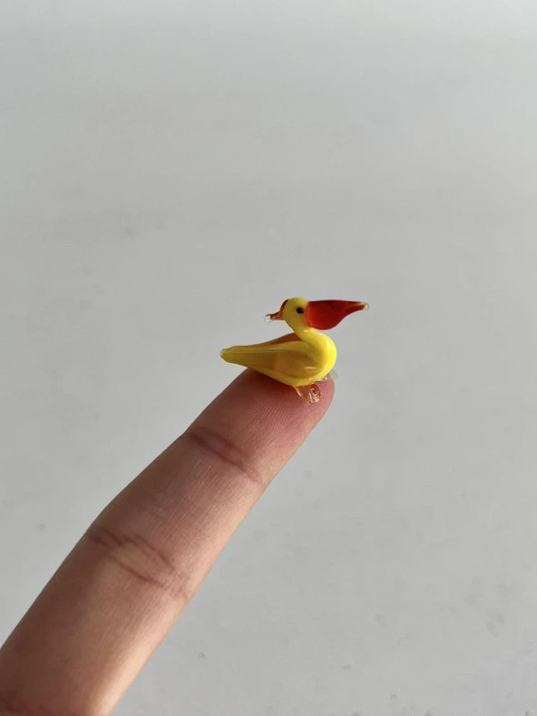 El Yapımı Mini Murano Cam Ördek Biblo A151-08 - Resim 4