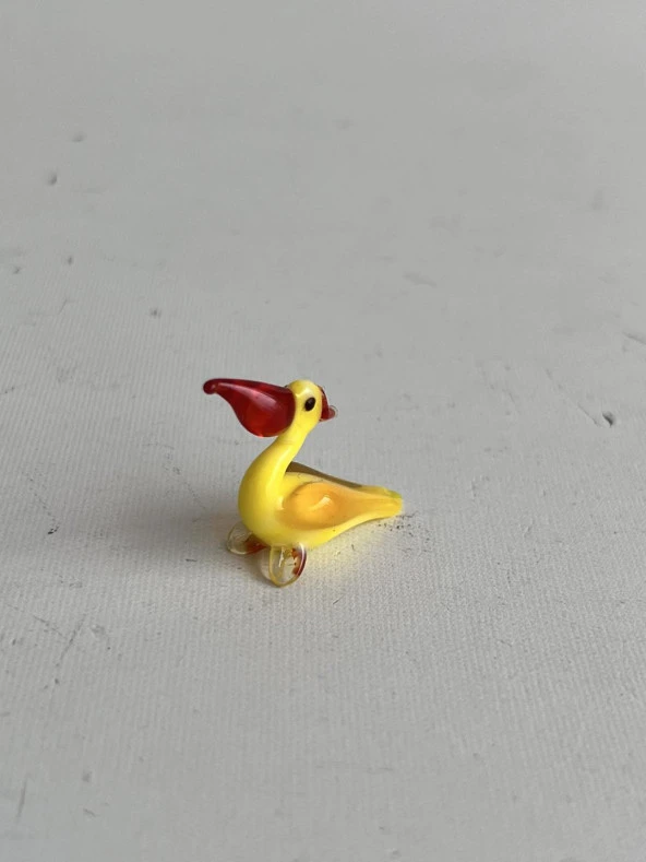 El Yapımı Mini Murano Cam Ördek Biblo A151-08 - Resim 2