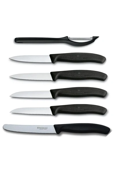 Victorinox Siyah Soyma Bıçak Seti Ve Soyacak - 1