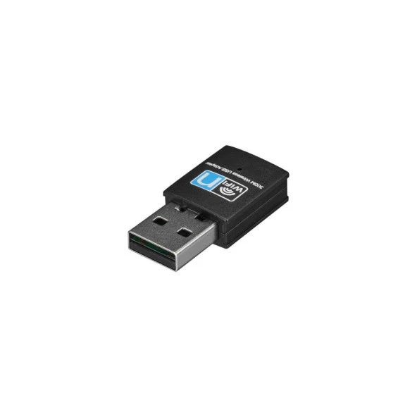 Hytech HY-300N 2.4GHz 300Mbps(2T2R) 2dBi Dahili Antenli Usb Kablosuz Mini Adaptör - 1
