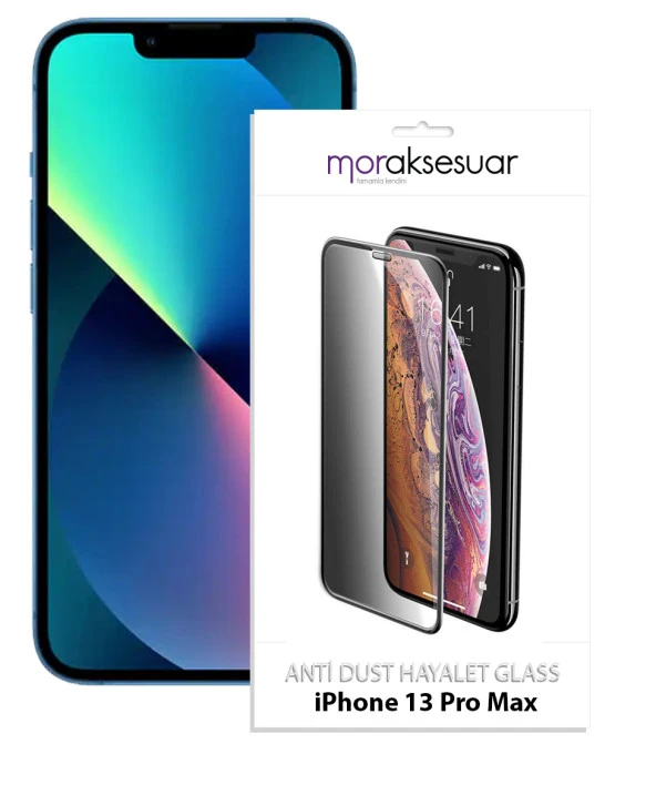 Apple iPhone 13 Pro Max Anti-Dust Privacy Hayalet Temperli Ekran Koruyucu