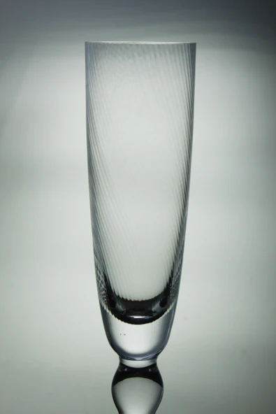 Paşabahçe Denizlicam El İmalatı Kristal Optikli Şampanya Kadeh 1 Adet 555856 31073 - Resim 3