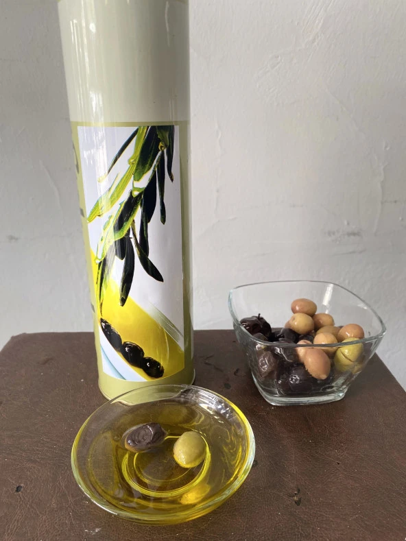 Zeytin yağı 1 litre naturel soğuk sıkım 0,2 dizem zeytinyağı - 3