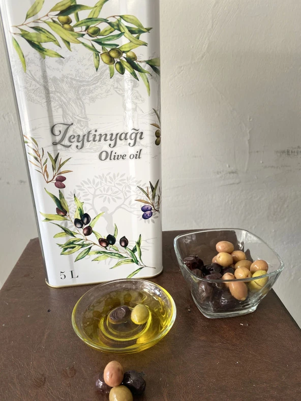 Zeytin yağı 5 lt naturel soğuk sıkım 0,2 dizem zeytinyağı - 2