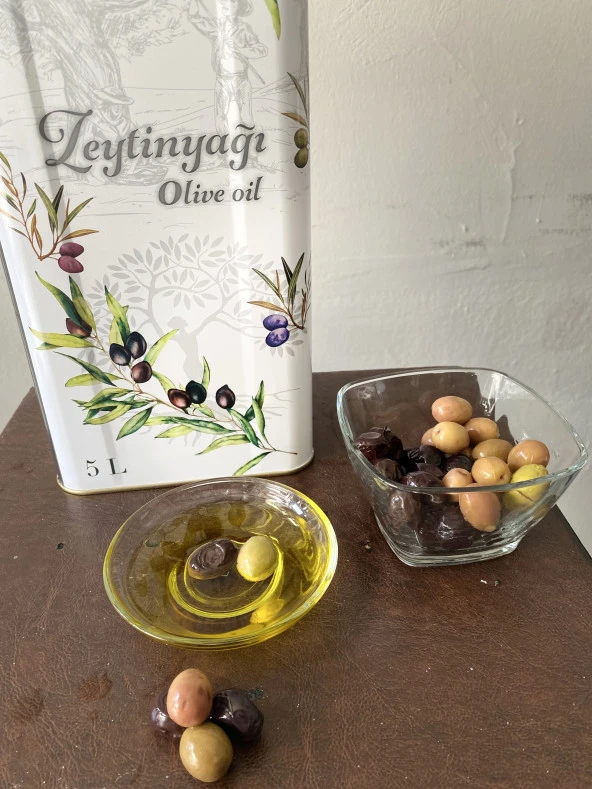 Zeytin yağı 5 lt naturel soğuk sıkım 0,2 dizem zeytinyağı - 3