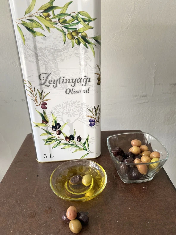Zeytin yağı 5 lt naturel soğuk sıkım 0,2 dizem zeytinyağı - 4