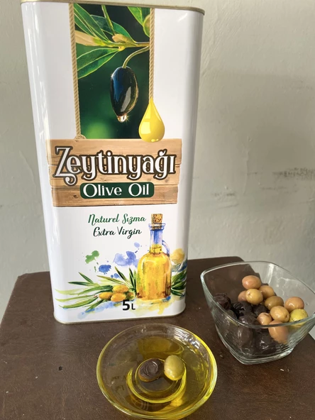 Zeytin yağı 5 lt naturel soğuk sıkım 0,2 dizem zeytinyağı Akhisar - 5