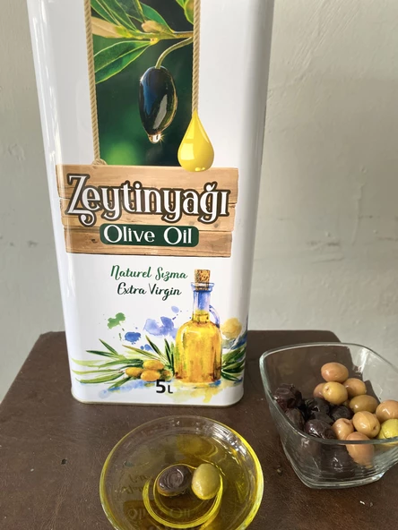 Zeytin yağı 5 lt naturel soğuk sıkım 0,2 dizem zeytinyağı Akhisar - 6