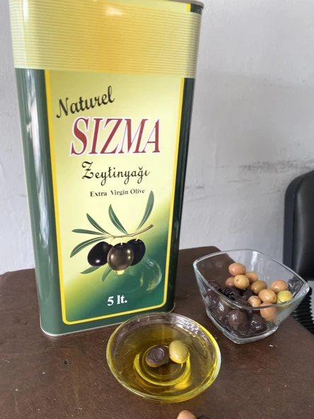 Zeytin yağı 5 lt naturel soğuk sıkım 0,2 dizem zeytinyağı - 3