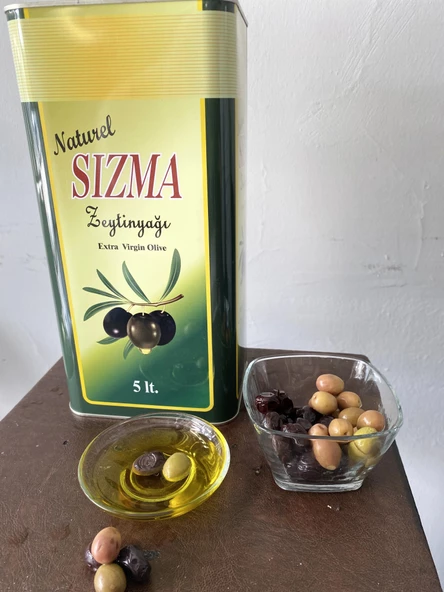 Zeytin yağı 5 lt naturel soğuk sıkım 0,2 dizem zeytinyağı