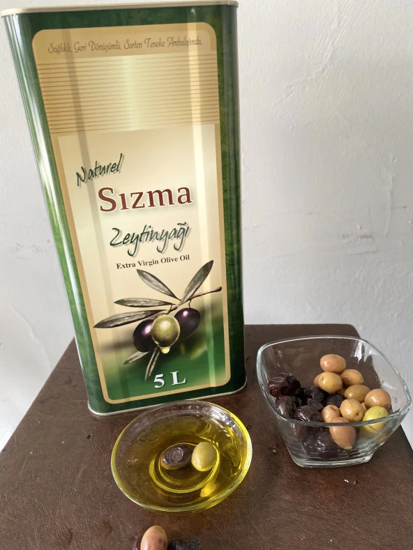 Zeytin yağı 5 lt natural soğuk sıkım 0,2 dizem zeytinyağ Erken Hasat - 3