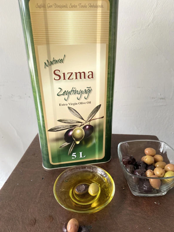 Zeytin yağı 5 lt natural soğuk sıkım 0,2 dizem zeytinyağ Erken Hasat - 5