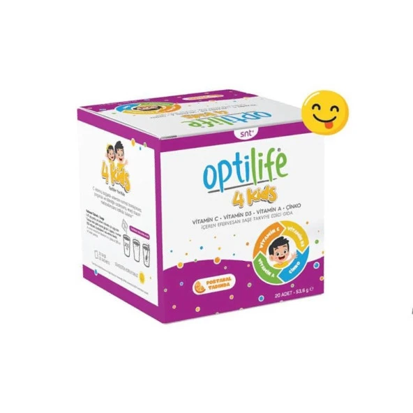 Optilife 4 Kids Portakal Aromalı 20 Efervesan Saşe