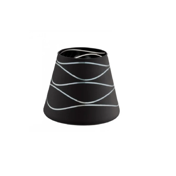 Girist Home Siyah Transparan Cam Çiçek Vazosu 12,5 cm