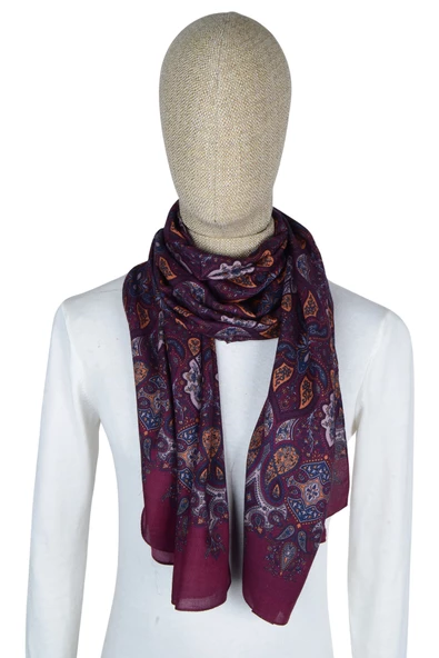 Erkek Motif Desenli Pamuk Fular - 3