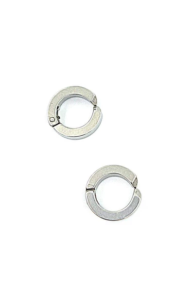 Çelik Unısex Kıstırmalı Gümüş Küpe ürün görseli