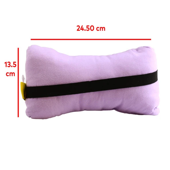 Araba Araç Otomobil Oto Koltuk Başlığı Ergonomik Boyun Destek Yastığı LİLA Renk 44837 - 2