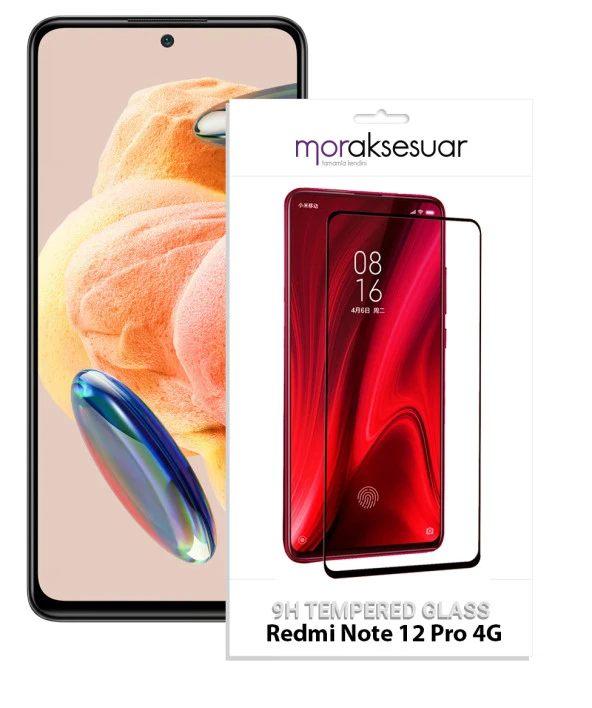 Xiaomi Redmi Note 12 Pro 4G 5D Ekran Koruyucu Cam Tam Kaplayan