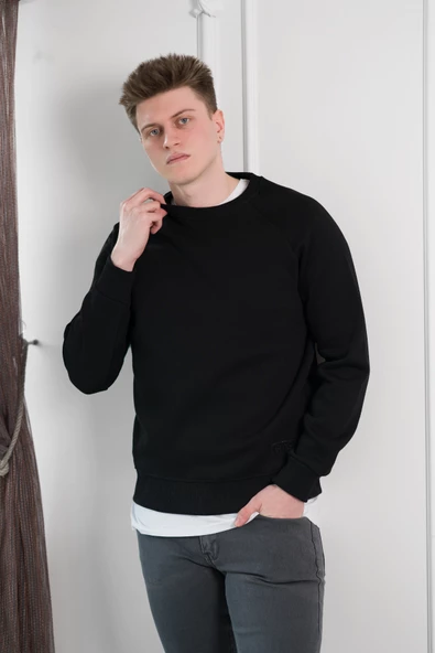 FBI Slimfit 3 İplik İçi Polarlı Bisiklet Yaka Sweatshirt - 8