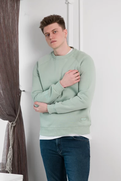 FBI Slimfit 3 İplik İçi Polarlı Bisiklet Yaka Sweatshirt - 11