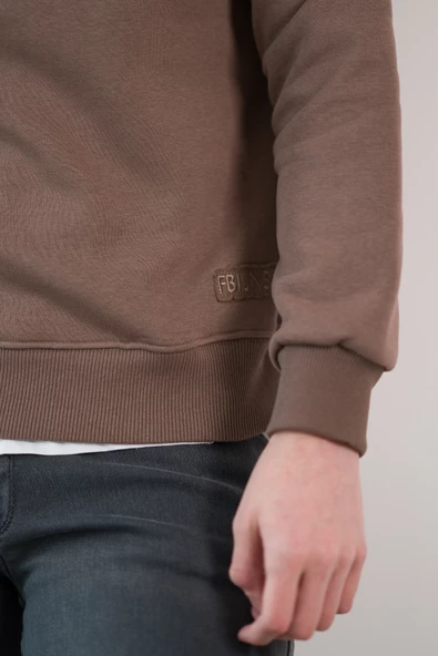 FBI Slimfit 3 İplik İçi Polarlı Bisiklet Yaka Sweatshirt - 5