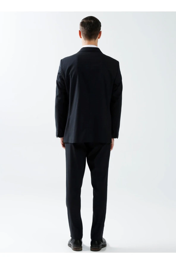 Normal Bel Regular Fit Lacivert Erkek Takım Elbise Tk1007000193 - Resim 5
