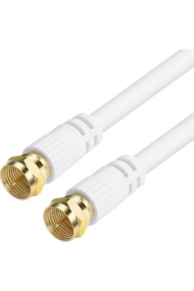 F Konnektörlü Hazır Gold Kablo 3 Metre Mag Poşetli