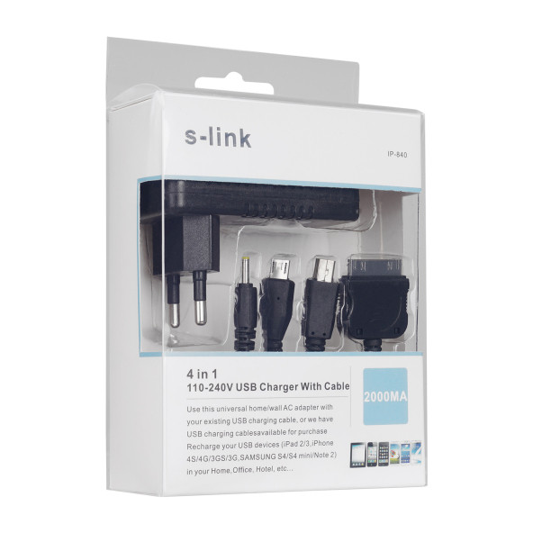 S-link IP-840 5V 2A iPad,Tablet 5 pin Micro 5 pin Adaptör