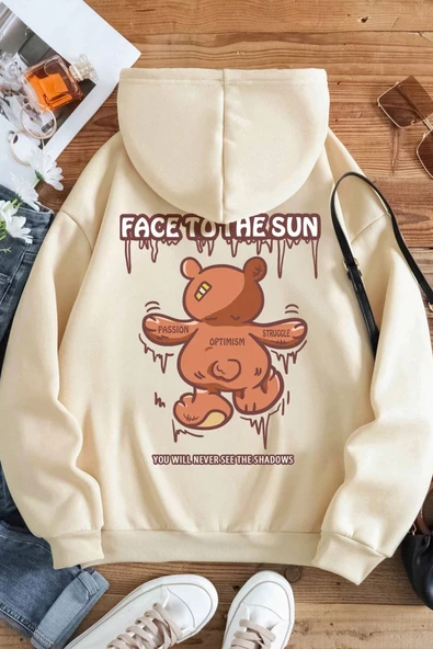 Unisex Face To The Sun Baskılı Sweatshirt