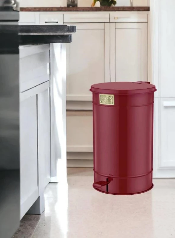 The Mia Çöp Kovası 24 Litre Bordo GLV0745 - Resim 2