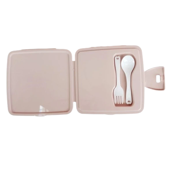 beslenme kabı beslenme kutusu  4 bölmeli 14x14x10 cm - Resim 2