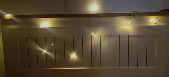 Led Pilli Dekoratif Led Işık Yılbaşı Süsü 2 Metre Duvar Dekor Hediye - 4