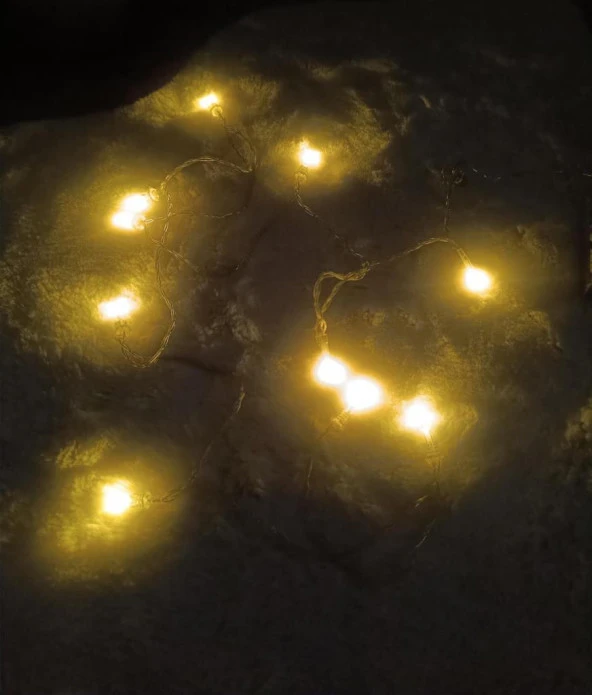 Led Pilli Dekoratif Led Işık Yılbaşı Süsü 2 Metre Duvar Dekor Hediye - 6