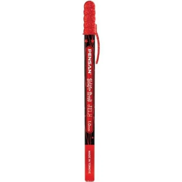 Pensan Simli Jel Kalem Jely 1.0mm – Kırmızı