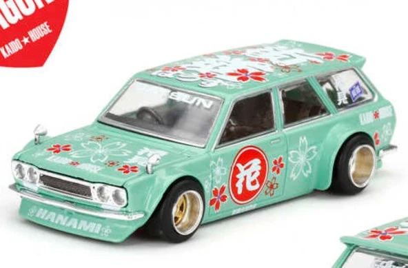 Mini GT [KaidoHouse x Mini GT] 013 Datsun KAIDO 510 Wagon Hanami V2 KH Model Araba ürün görseli 1