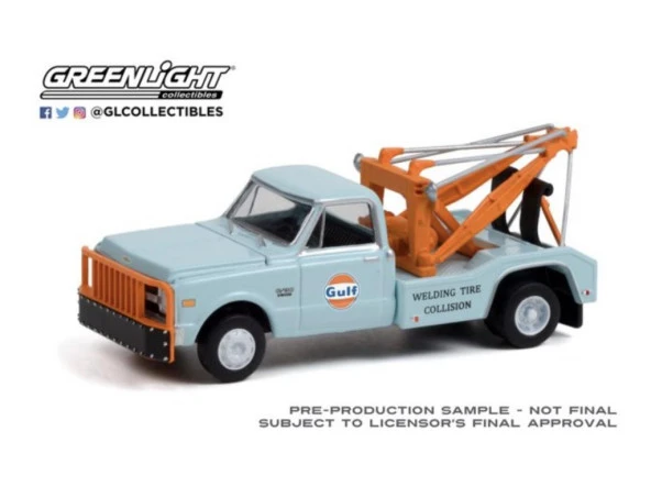 Greenlight 1969 Chevrolet C-30 Dually Wrecker 1/64 Model Araba