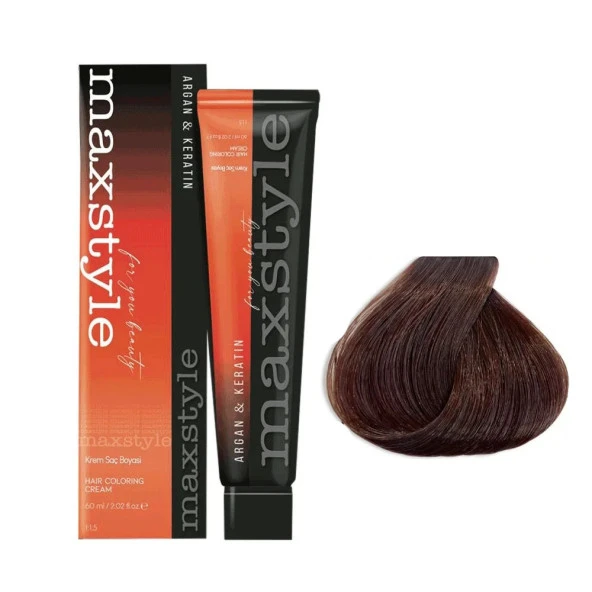 Maxstyle Argan Keratin Saç Boyası 6.35 Sütlü Çikolata x 2 Adet