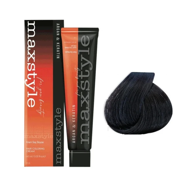 Maxstyle Argan Keratin Saç Boyası 3.0 Koyu Kahve  x 3 Adet + Sıvı oksidan 3 Adet